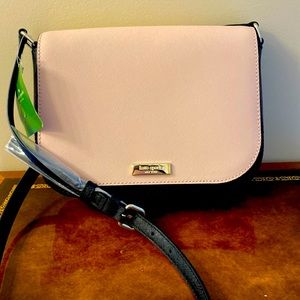 Kate Spade NWT Large Carsen Laurel Way Pink and Black cross body bag